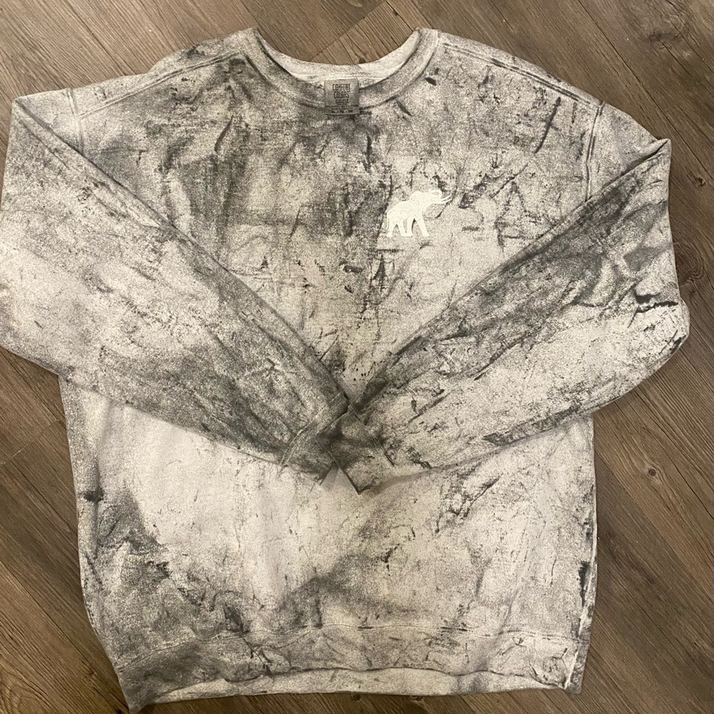 Comfort Colors Crewneck  University AL Marble Pattern Sweatshirt